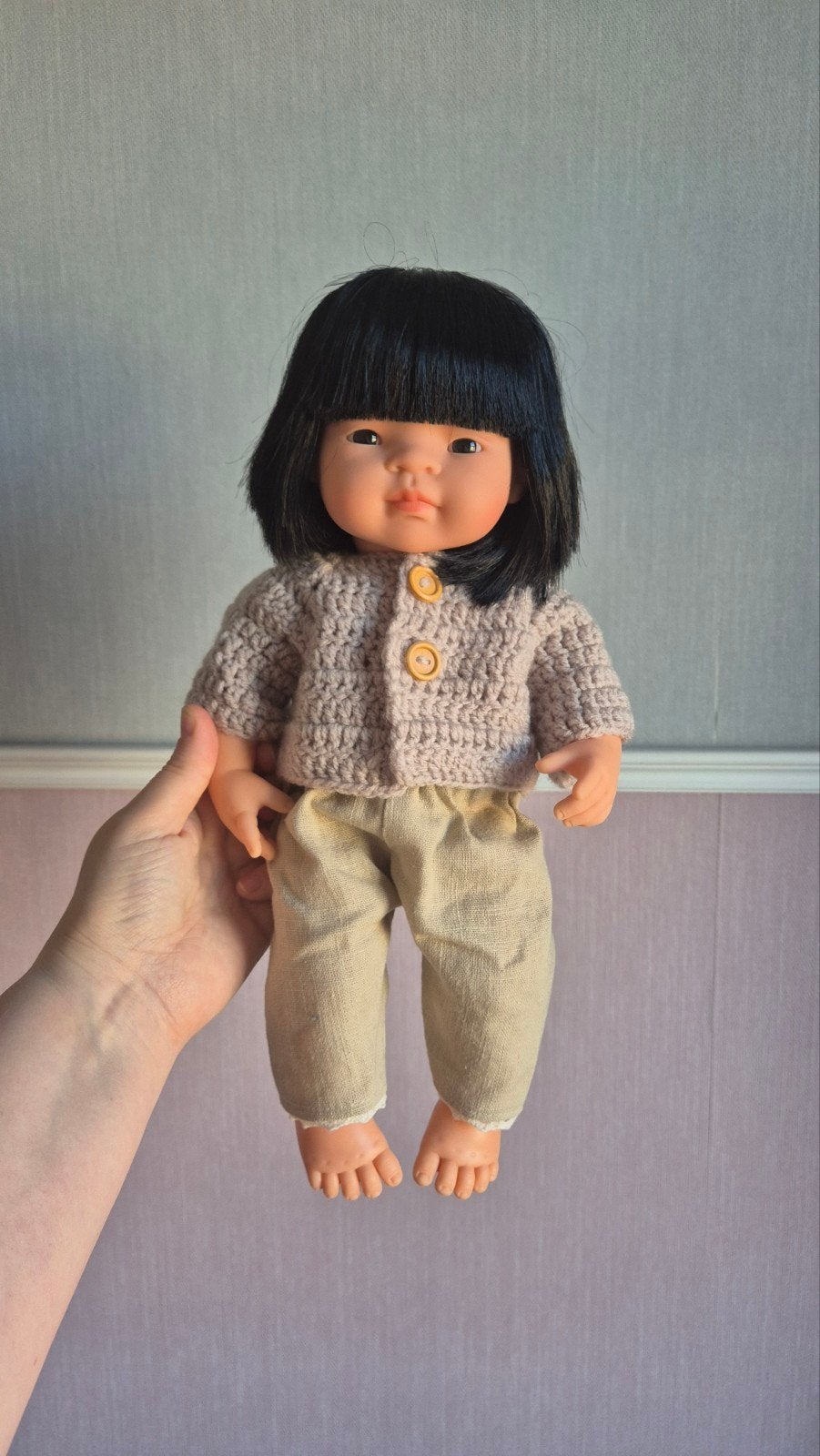 handgemaakte poppenkleertjes 004, Verzenden, Zo goed als nieuw, Babypop