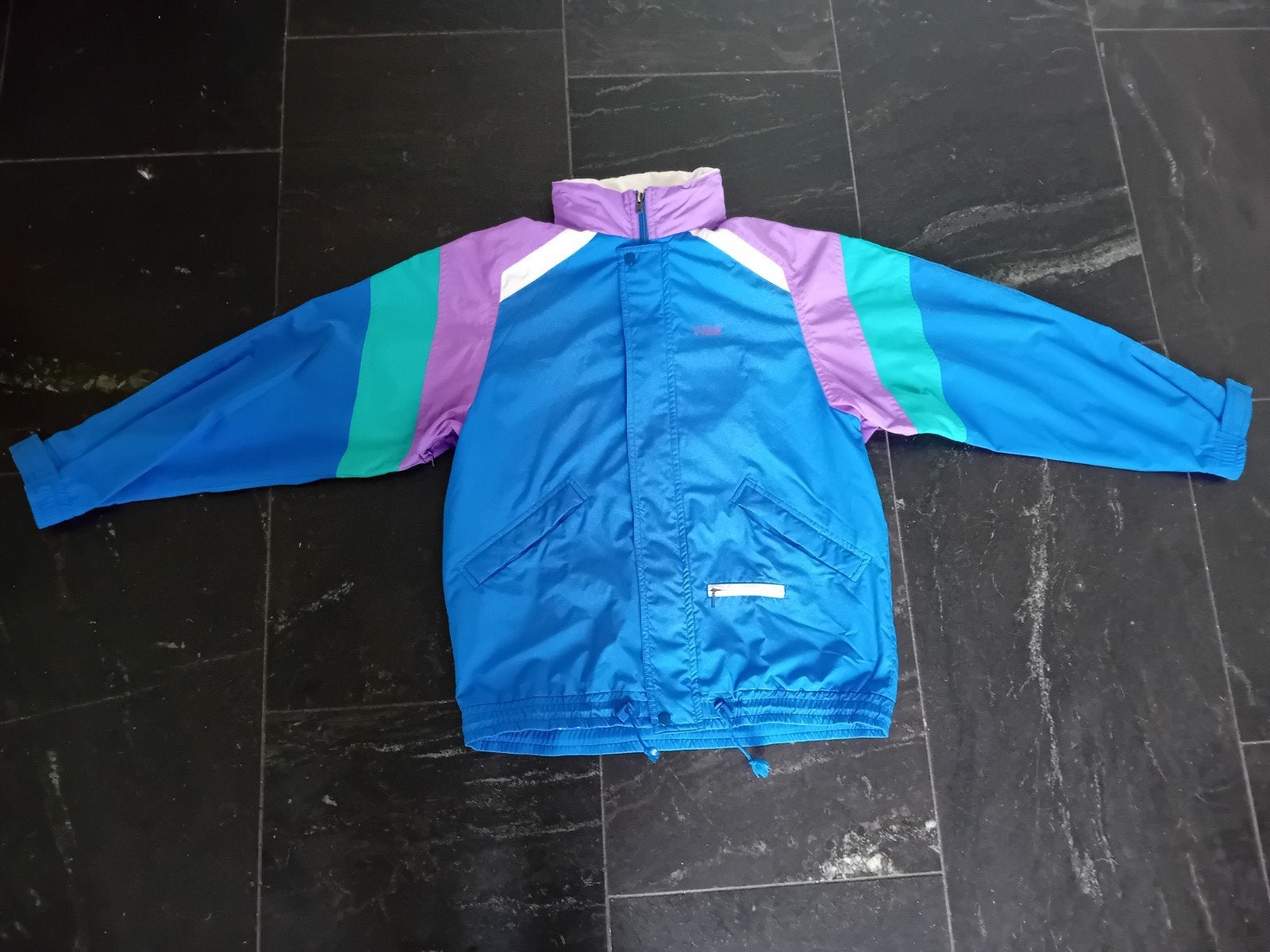 Vintage Tenson Windjack - Valt als L/XL, Maat 52/54 (L), Blauw, Ophalen of Verzenden, Tenson