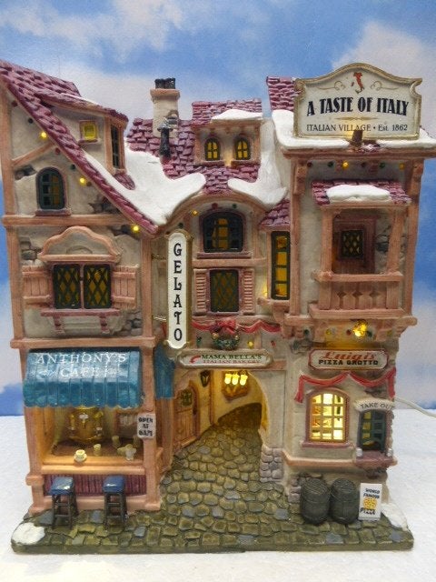 lemax Facade A Taste of Italy kerstdorp kersthuisjes kerst, Ophalen of Verzenden, Zo goed als nieuw