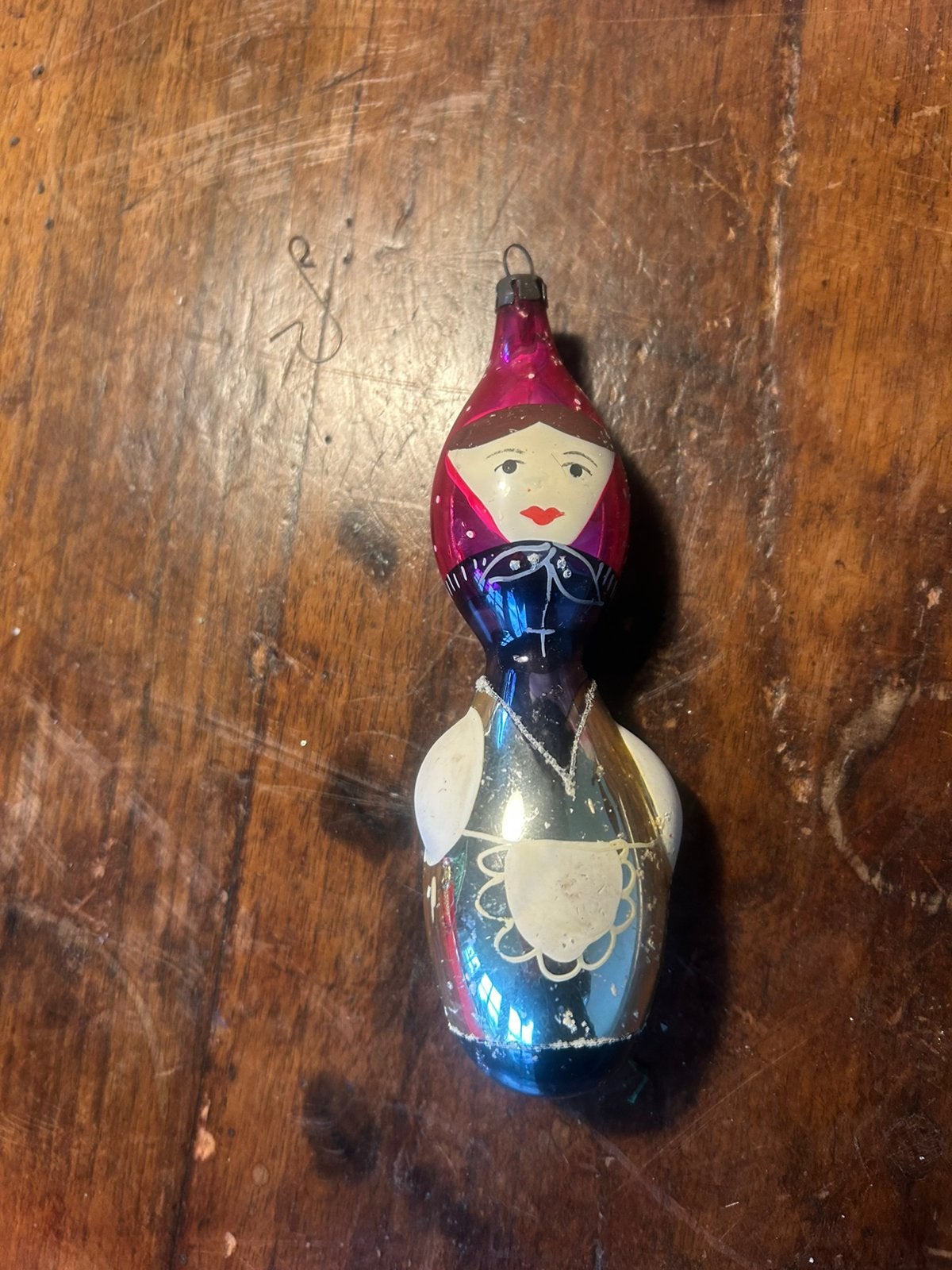 Vintage kerstbal vrouw, Diversen, Ophalen of Verzenden, Zo goed als nieuw