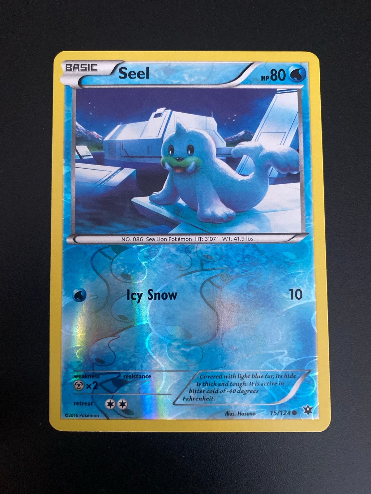 Seel 15/124 Rev. Holo XY Fates Collide (2016) NM!, Ophalen of Verzenden, Zo goed als nieuw, Losse kaart, Foil