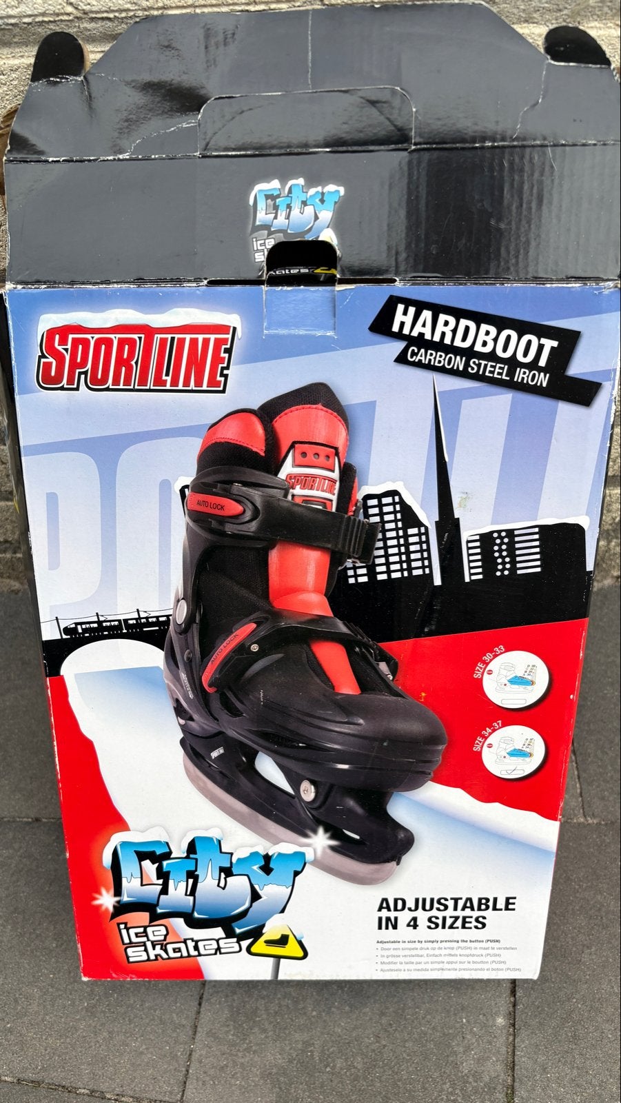 Sportline City Ice Skates - Verstelbaar 34-37, Ophalen of Verzenden, Nieuw, IJshockeyschaatsen, Overige merken