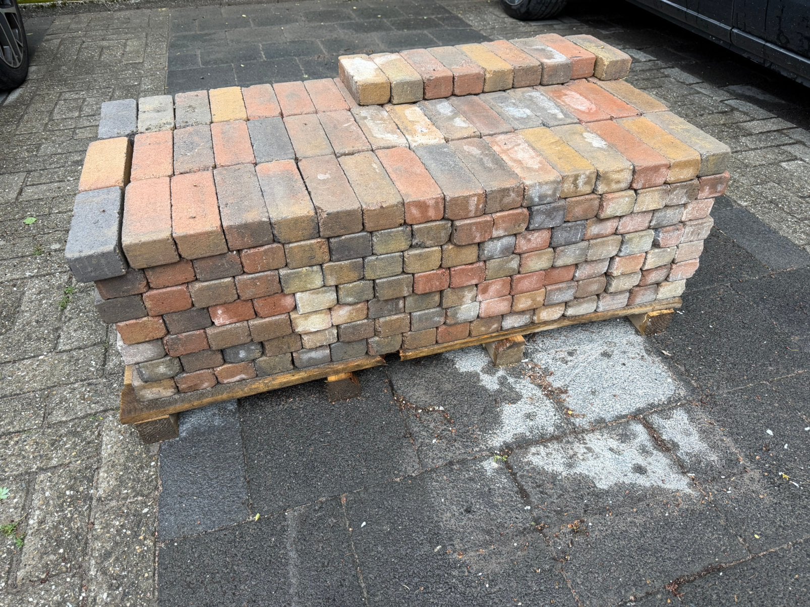 Stonique trommel waalformaat oud bruin, waaltjes / klinkers, Tuin en Terras, Tegels en Klinkers, Ophalen, Klinkers, Nieuw, Minder dan 5 m²