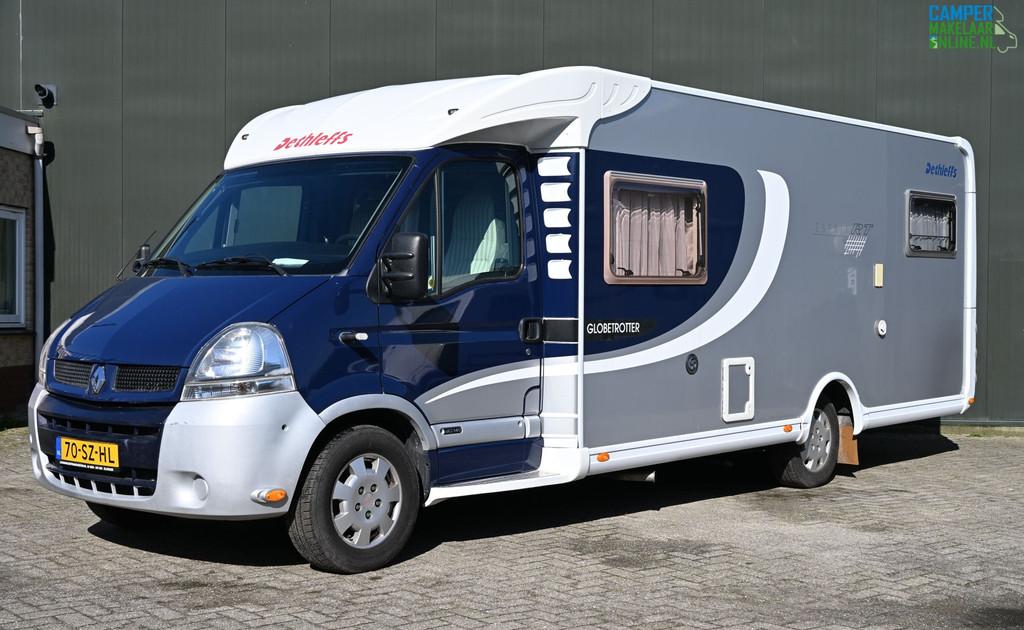 Dethleffs Globetrotter Esprit RT Luifel}Airco||Fietsdrager, Caravans en Kamperen, Campers, Standaard zit, Ringverwarming, 7 tot 8 meter