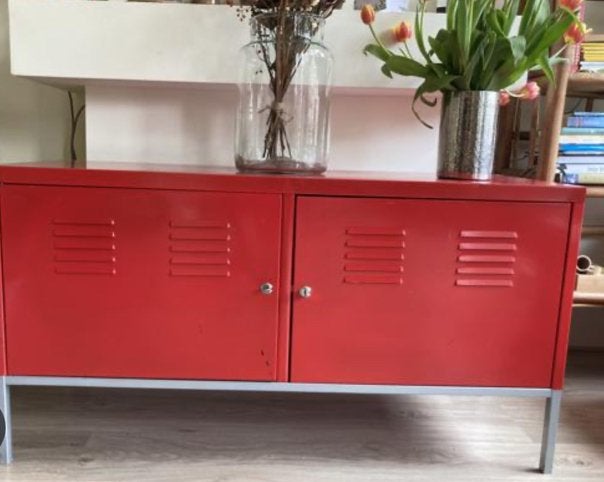 Ikea kastje locker rood, Ophalen, Zo goed als nieuw, Minder dan 150 cm, Minder dan 100 cm
