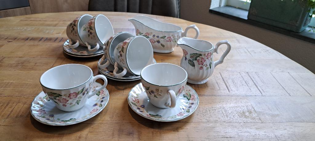 Engels Servies Wood & Sons, Ophalen of Verzenden, Zo goed als nieuw, Overige stijlen, Kop(pen) en/of Schotel(s)