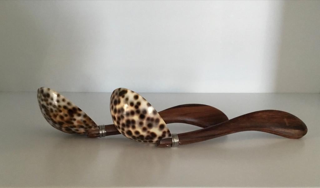 Unieke Tijger Lepeltjes - Set van 2, Antiek en Kunst, Antiek | Bestek, Ophalen of Verzenden
