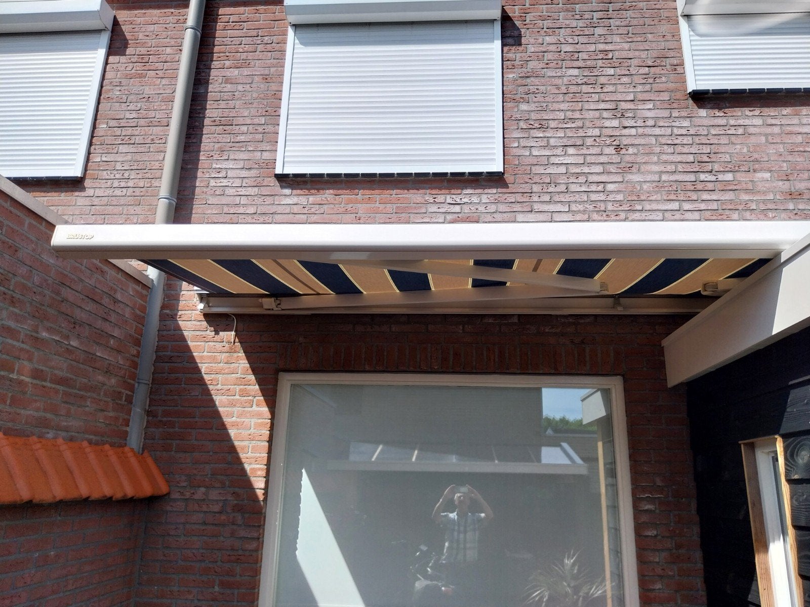 Brustor elektrisch Knikarmscherm, Tuin en Terras, Ophalen, Gebruikt, 450 cm of meer, Elektrisch