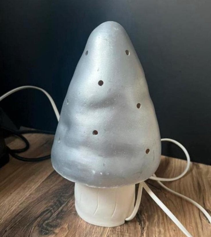 Heico paddenstoel lamp zilver, Ophalen of Verzenden, Zo goed als nieuw, Lamp