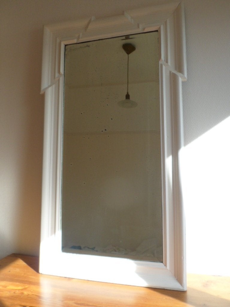 Brocante spiegel, Ophalen, Rechthoekig, 50 tot 100 cm, 100 tot 150 cm