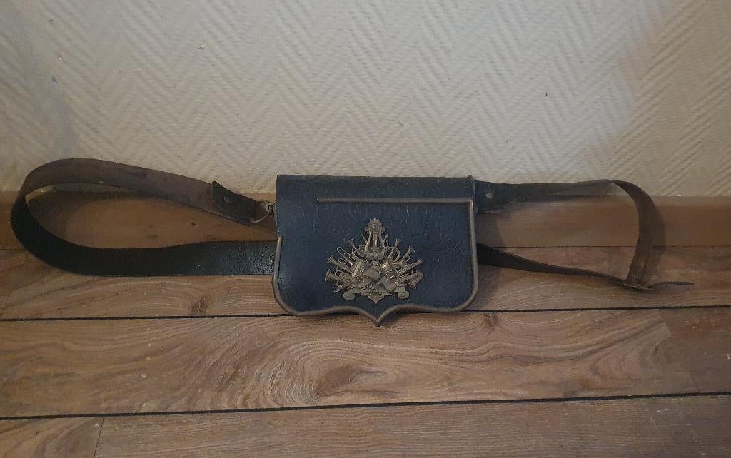 Franse fanfare Giberne uit de 19e eeuw, Antiek en Kunst, Ophalen of Verzenden