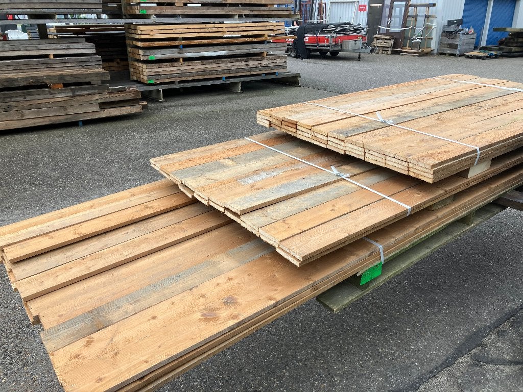 Vuren planken 16 mm dik/ 10 breed ( 530 ), Doe-het-zelf en Verbouw, Hout en Planken, Ophalen, Gebruikt, Minder dan 25 mm, Plank