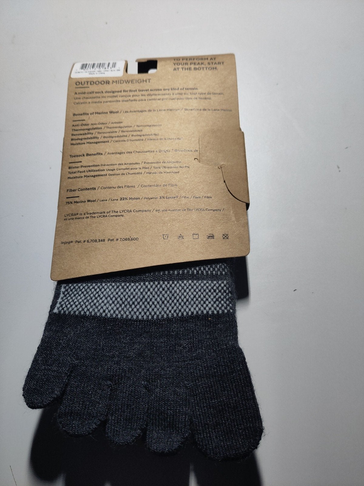 Injinji Midweight Outdoor Merino Teen Sokken Maat S, Zwart, Overige maten, Ophalen of Verzenden, Nieuw