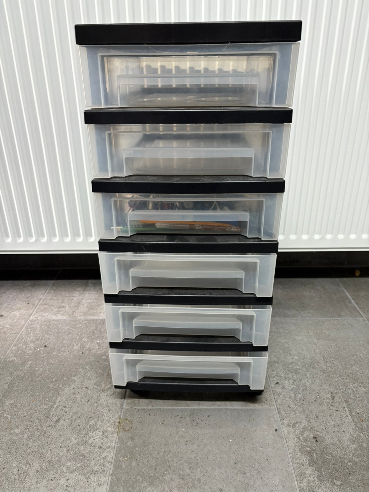 Laden kastje kunststof, Ophalen, Zo goed als nieuw, 3 of 4 laden, Minder dan 100 cm