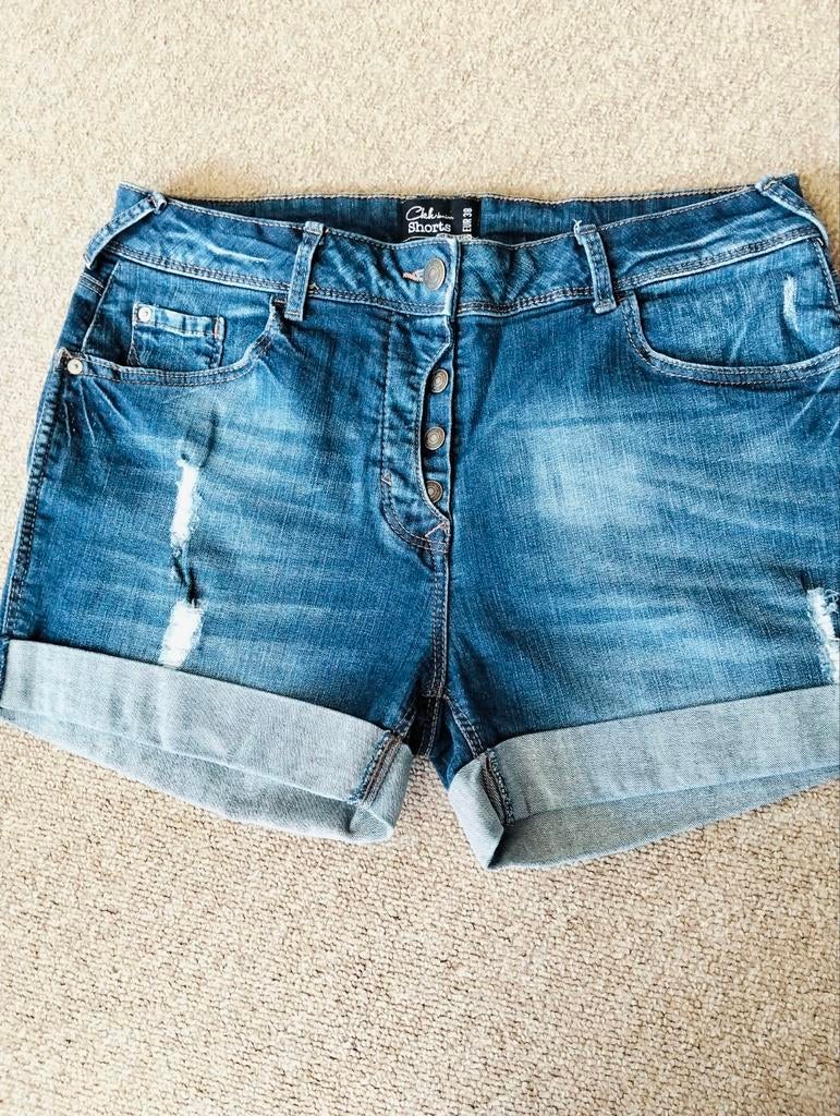 Ckh Denim Spijkerbroek- Short - M- blauw, Ophalen of Verzenden, Zo goed als nieuw, Blauw, W30 - W32 (confectie 38/40)