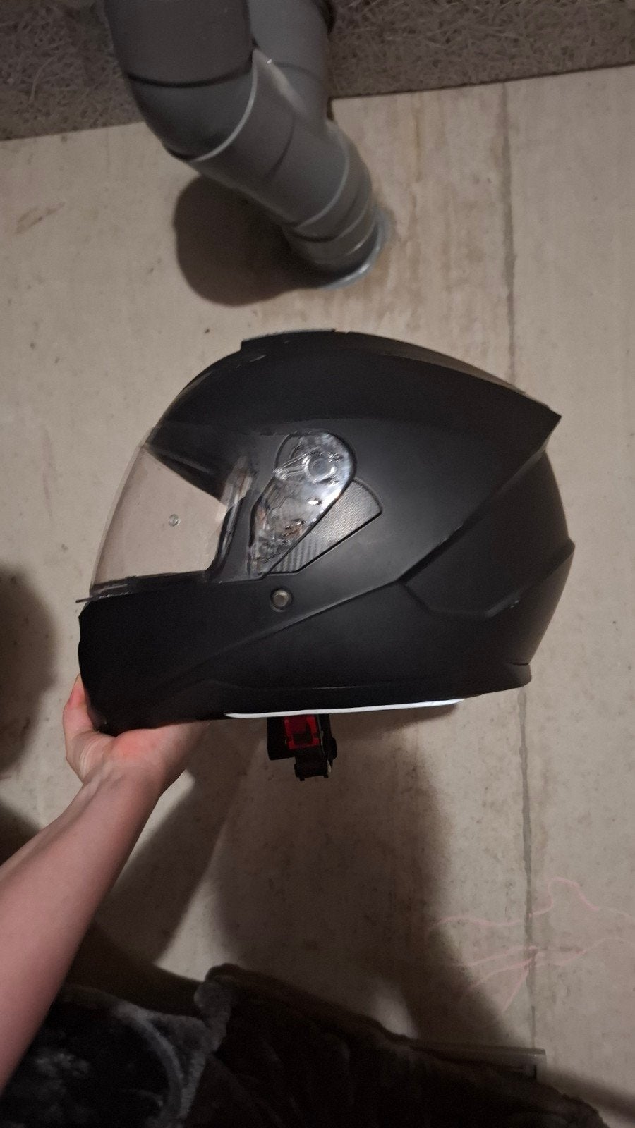 helm mat zwart  maat, Motoren, Overige merken, Ophalen of Verzenden, Integraalhelm, S