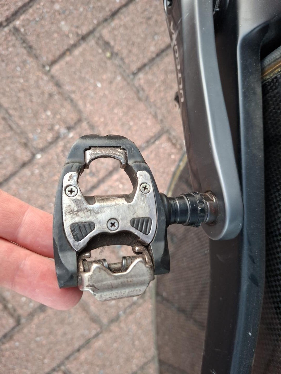 Shimano SPD-SL racefiets pedalen, Fietsen en Brommers, Fietsonderdelen, Crankstel of Pedalen, Gebruikt, Overige materialen, Ophalen of Verzenden