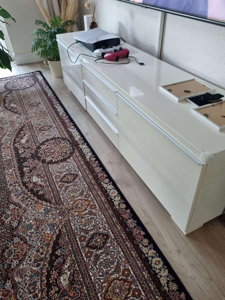 Ikea hoogglans tv meubel wit, Ophalen, Wit, 150 tot 200 cm, Minder dan 50 cm