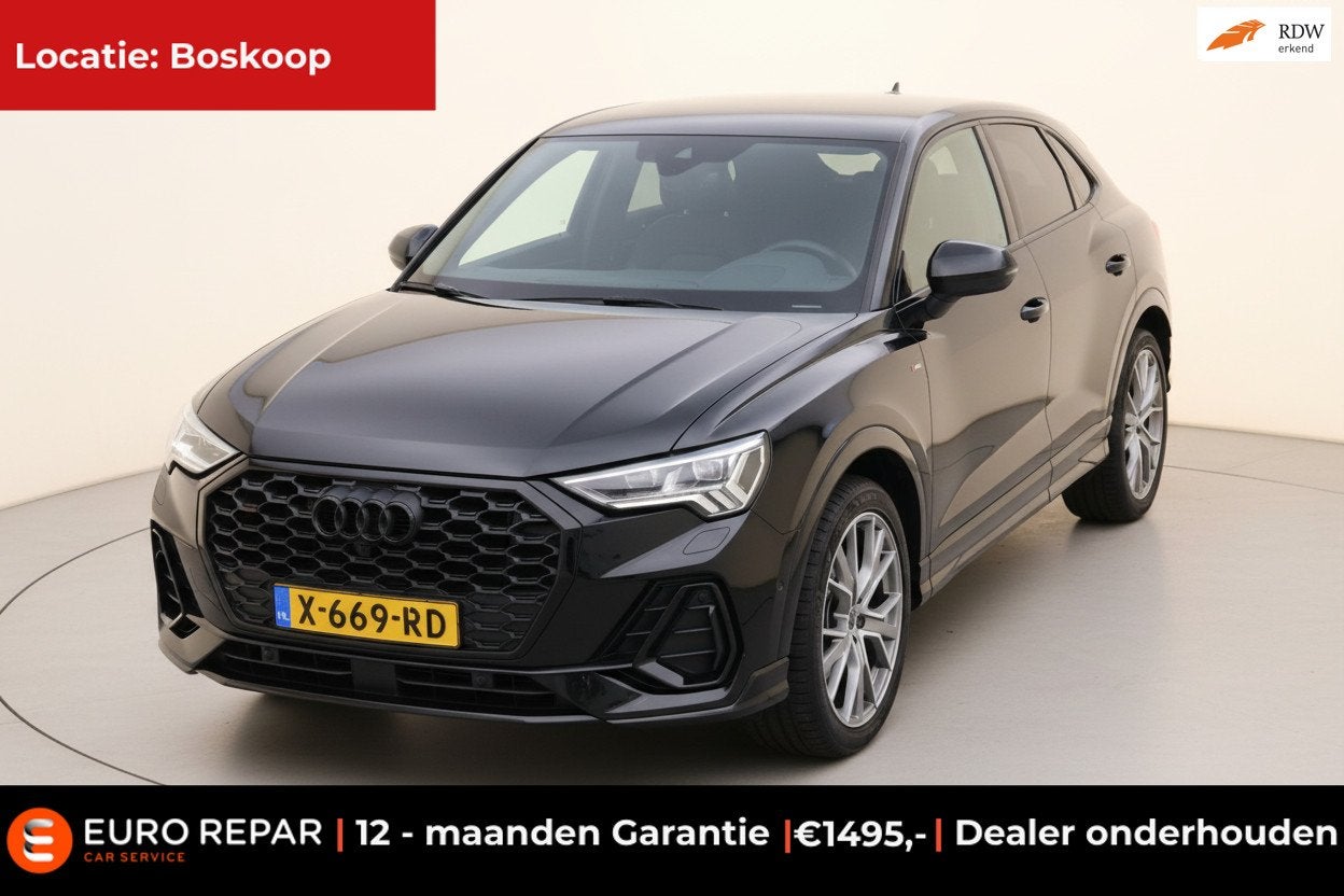 Audi Q3 Sportback 45 TFSI e S Edition PANO SOH 96,2%, Gebruikt, Euro 6, 150 pk, Leder en Stof