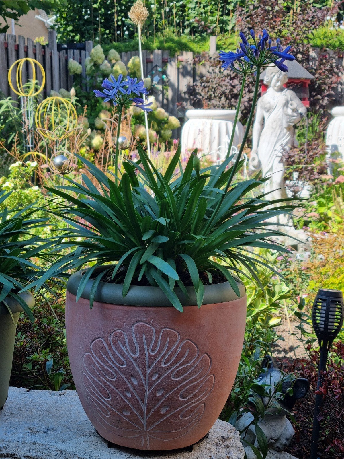Terracotta bloempot  30 cm, Rond, Zo goed als nieuw, Minder dan 40 cm, Terracotta