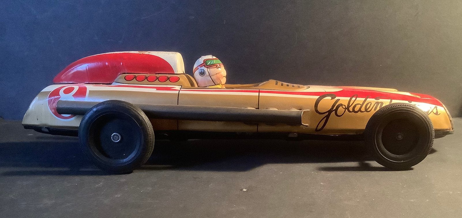 Racewagen, raceauto, Goldenwings, Japan, blik, vintage, 8, Ophalen of Verzenden