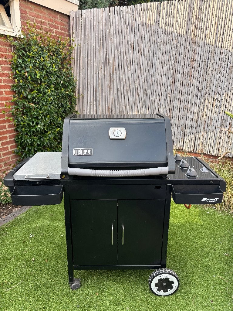 Weber Spirit Classic gasbarbecue + gasfles + originele hoes, Ophalen, Gebruikt, Weber