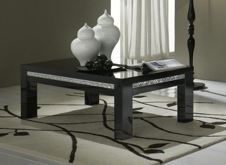 salontafel Chrome Hoogglans zwart -MDF- Aanbieding-, Ophalen, Nieuw, 75 cm of meer, 60 cm of meer