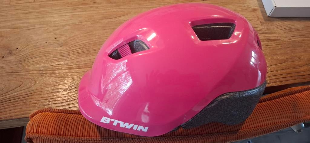 Rose kinder fietshelm Btwin Decathlon, Ophalen of Verzenden, Zo goed als nieuw, Jongen of Meisje, Btwin / Decathlon