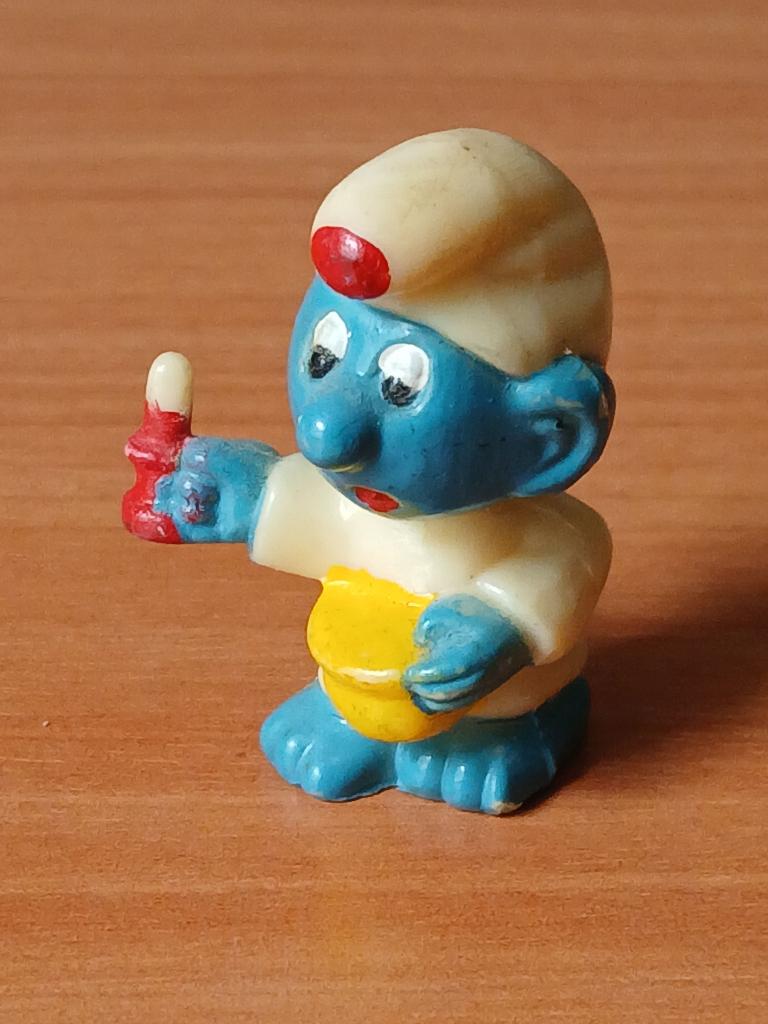 Slaapsmurf - Zeldzaam (1983), Verzamelen, Ophalen of Verzenden, Gebruikt, Verschillende Smurfen, Poppetje, Figuurtje of Knuffel