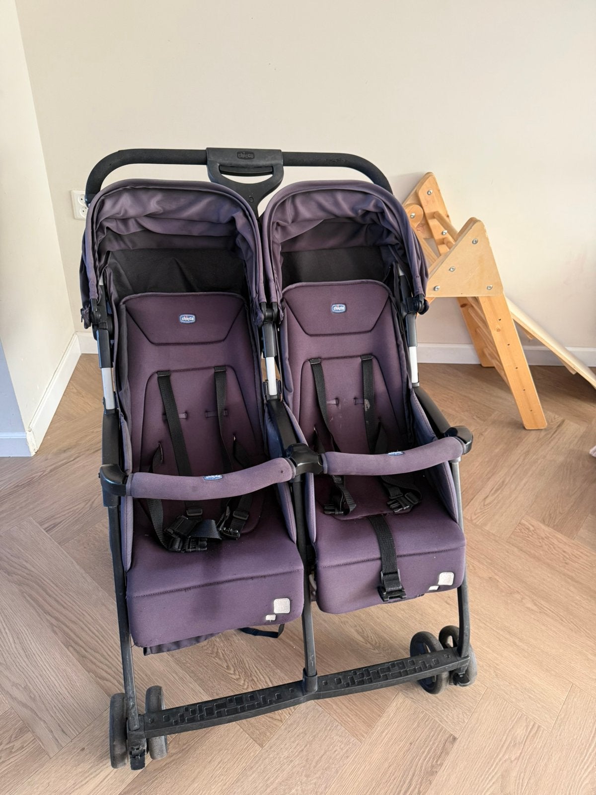 Chicco Ohlala Twin duowagen – lichtgewicht & compact, Ophalen, Gebruikt, Kinderwagen of Buggy