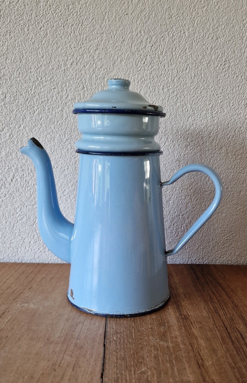 blauw emaille kannetje, Antiek en Kunst, Antiek | Emaille, Ophalen of Verzenden