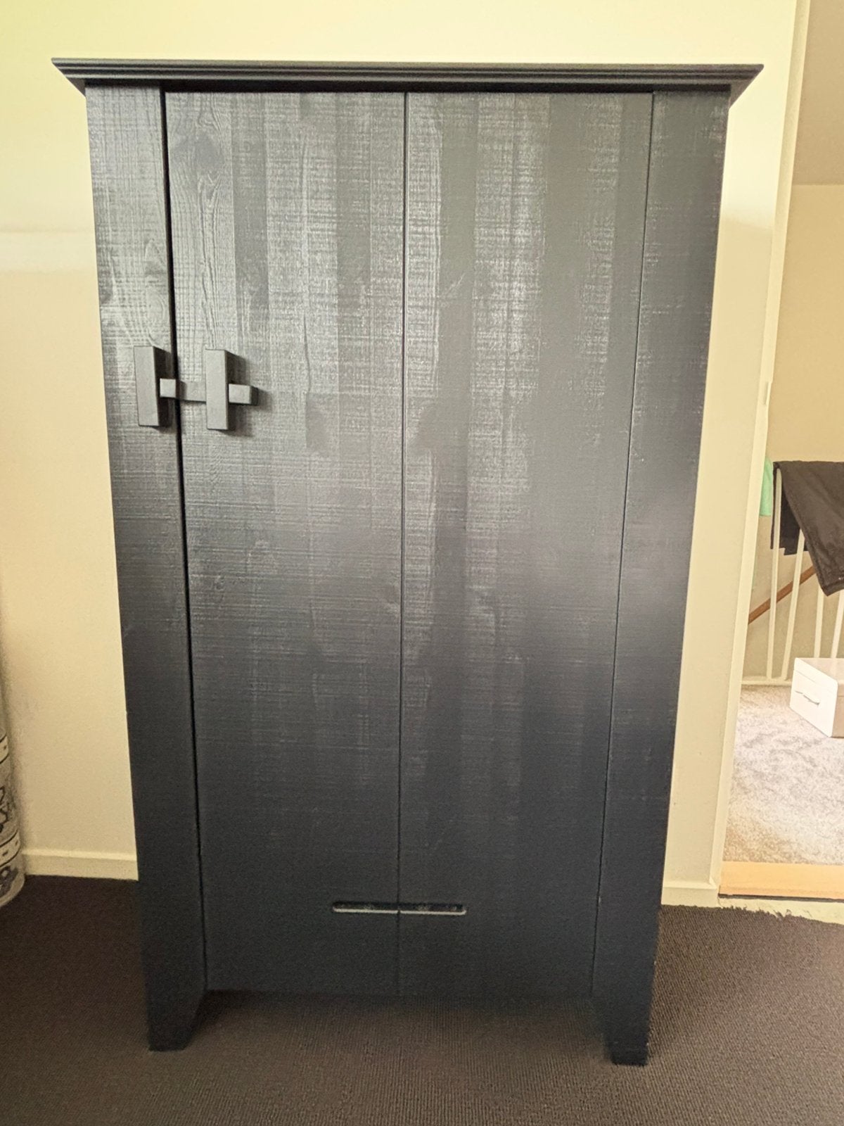 Zwarte kast WOOOD Gijs, Ophalen, Met deur(en), 50 tot 100 cm, Zo goed als nieuw