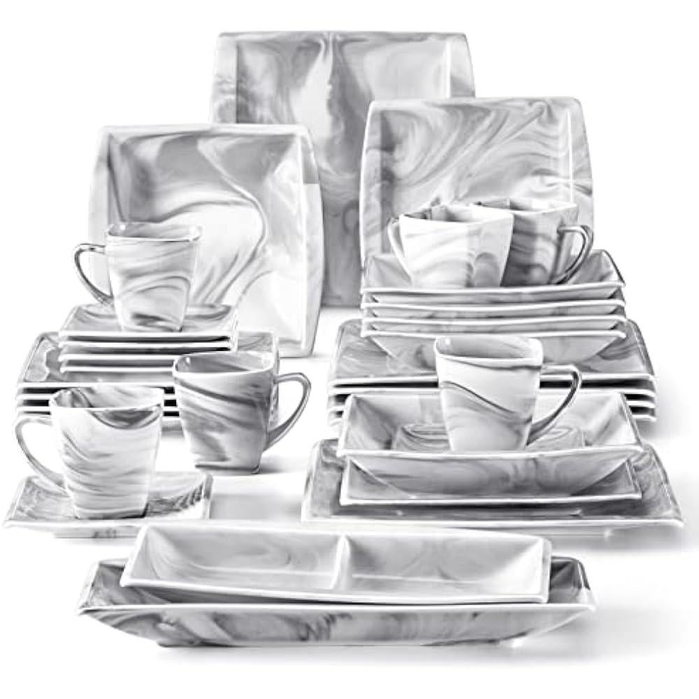 MALACASA Dinnerware set, Huis en Inrichting, Keuken | Servies, Nieuw, Compleet servies, Overige stijlen, Porselein, Ophalen