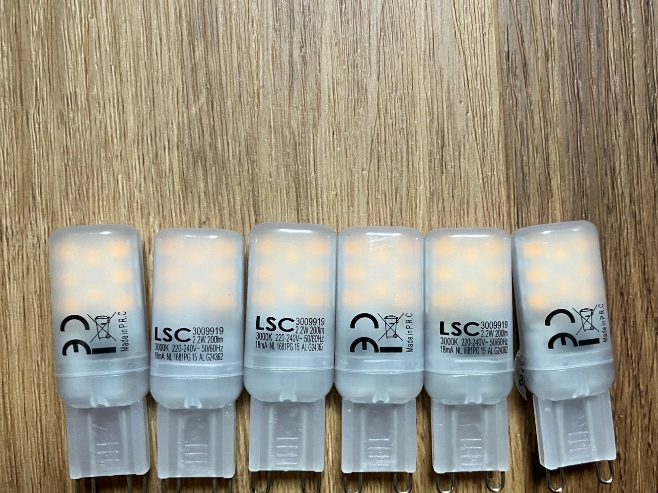 12 LSC LED G9 Lampen 2.2W (21W equivalent) Warm Wit, Huis en Inrichting, Lampen | Losse lampen, Ophalen of Verzenden, Nieuw, Led-lamp