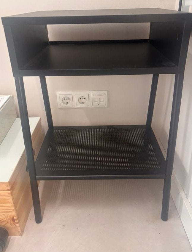 Bijzettafel | platentafel | zwart | IKEA: SETSKOG, Huis en Inrichting, Tafels | Bijzettafels, Ophalen, Rechthoekig, 75 cm of meer