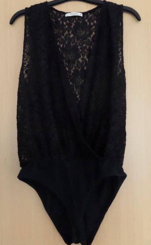 Sexy zwarte kanten body van Pull & Bear maat L: ALS NIEUW, Ophalen of Verzenden, Zwart, Body of Korset