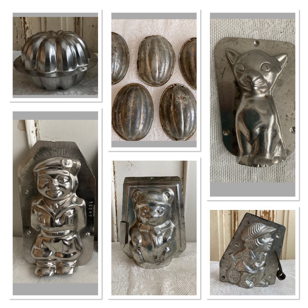 Brocante oude chocolademallen / Beertje - Matroos - Hondje, Ophalen of Verzenden