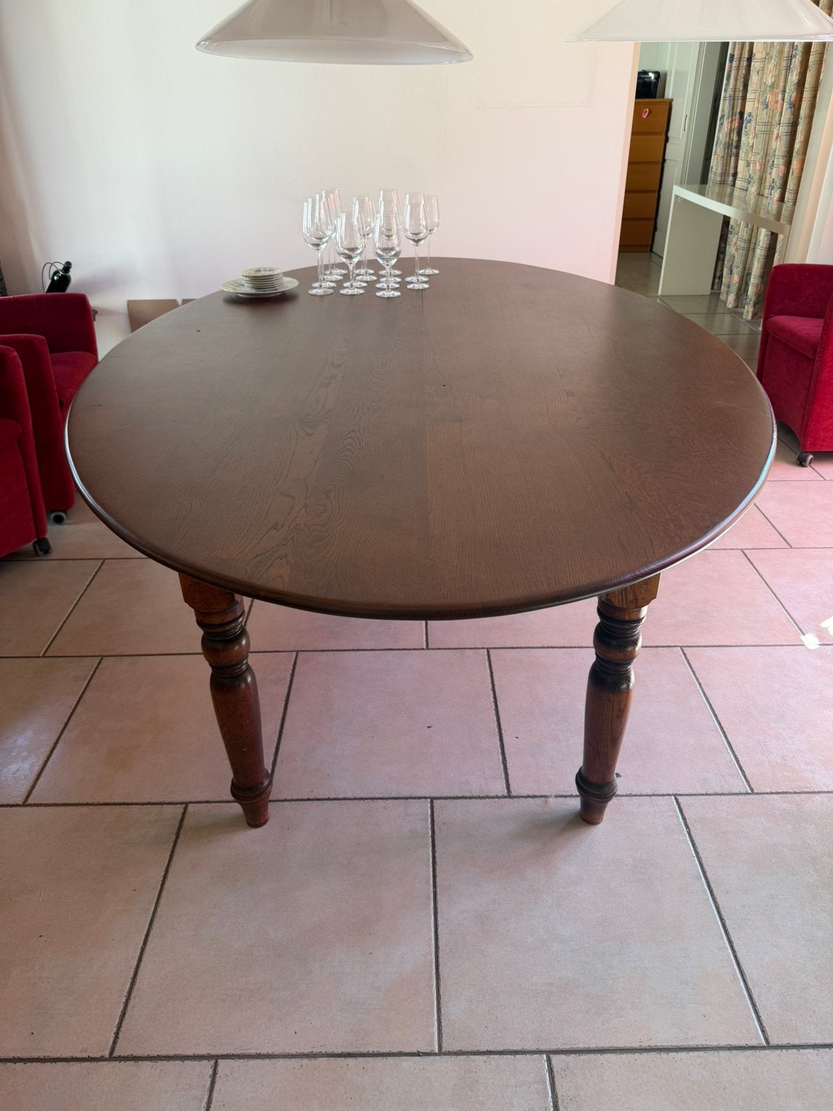 Klassieke eettafel ovaal (grote afmeting), Ophalen
