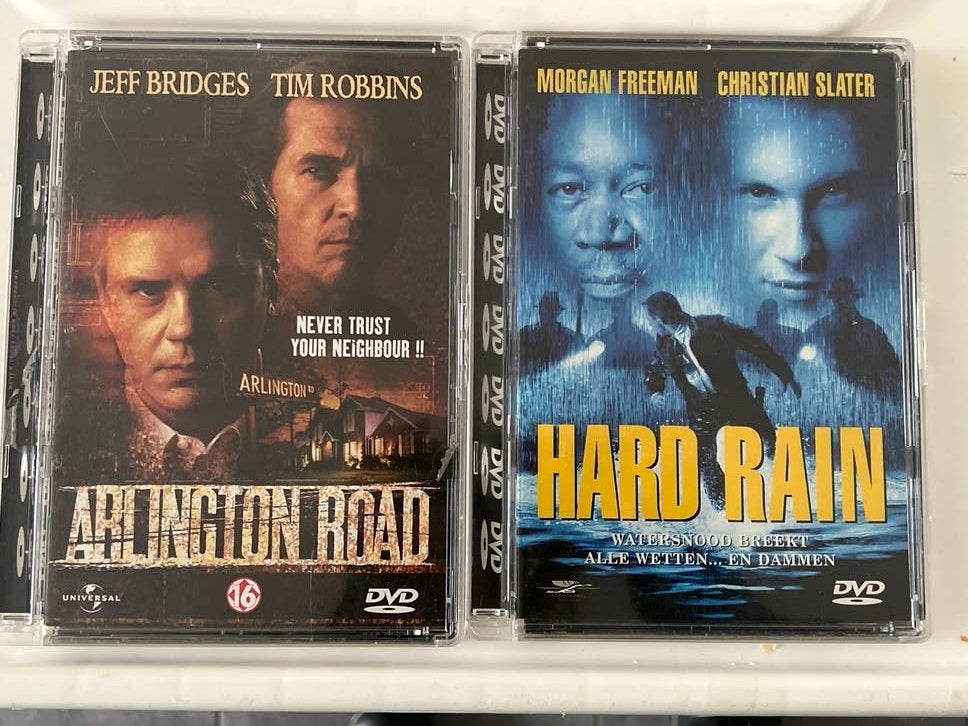 Arlington Road & Hard Rain DVD - Actie Thriller Dubbelpakket, Cd's en Dvd's, Vanaf 16 jaar, Nederlands, Actiethriller, Ophalen of Verzenden