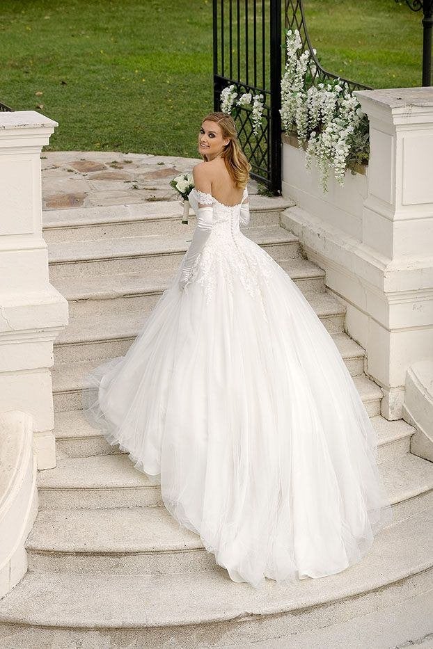 Luxe, romantische trouwjurk met sluier - kan ook strapless, Ophalen, Zo goed als nieuw, Wit, Trouwjurk