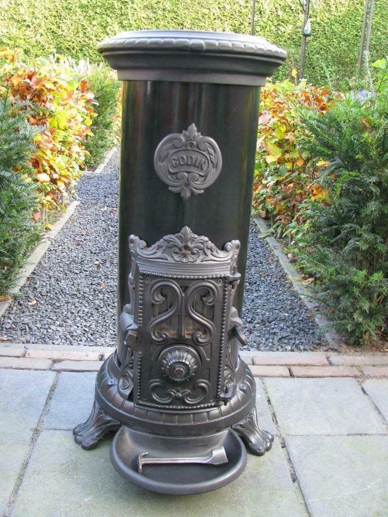 Mooie Godin houtkachel en/of kolen 5KW (150m3) in NIEUWSTAAT, Huis en Inrichting, Ophalen, Vintage, Zwart, Zo goed als nieuw