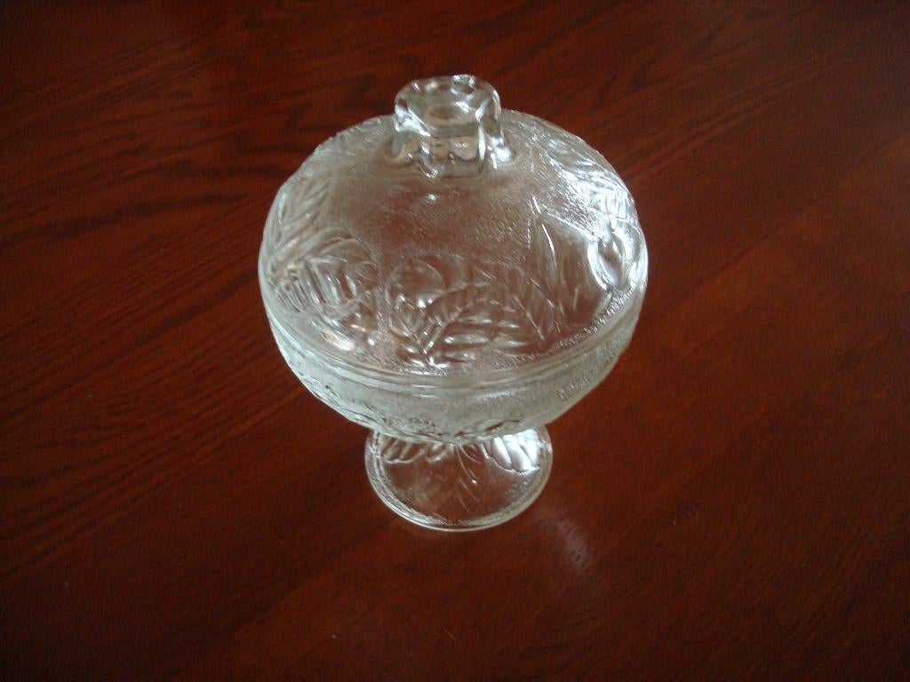 Glazen snoeppot, Antiek en Kunst, Antiek | Glas en Kristal, Ophalen of Verzenden