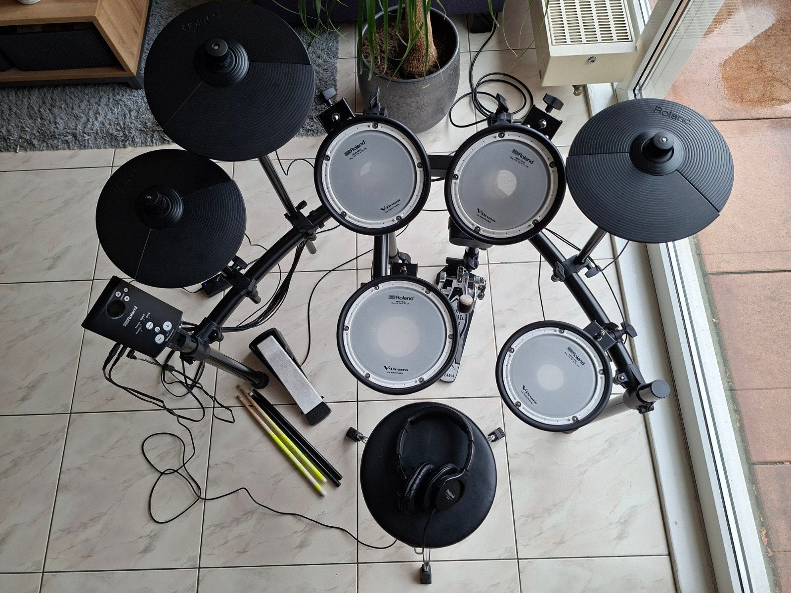 Zeer complete Roland TD1-DMK V-Drum set, Ophalen, Zo goed als nieuw, Roland, Elektronisch