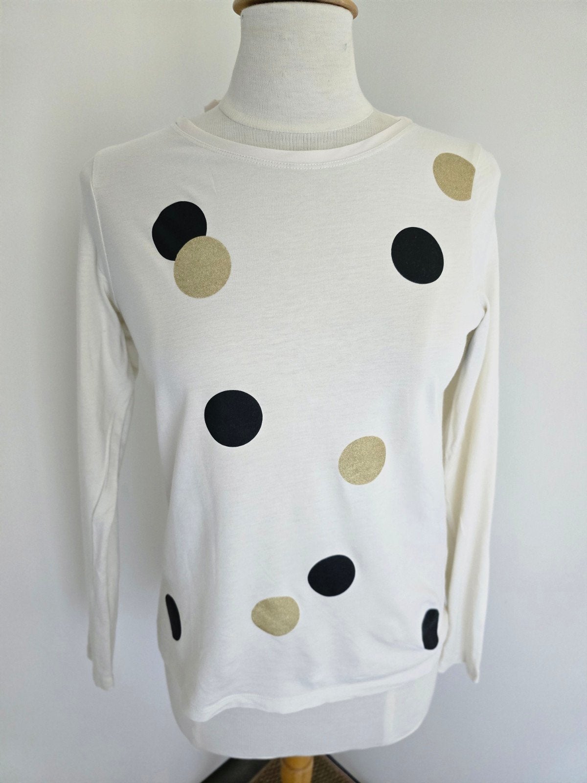 Summum stippen shirt S, Kleding | Dames, Truien en Vesten, Ophalen of Verzenden, Zo goed als nieuw, Zwart