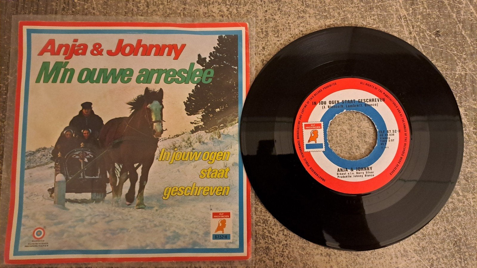 Anja en Johnny  - m'n ouwe arreslee, Gebruikt, 7 inch, Single, Nederlandstalig