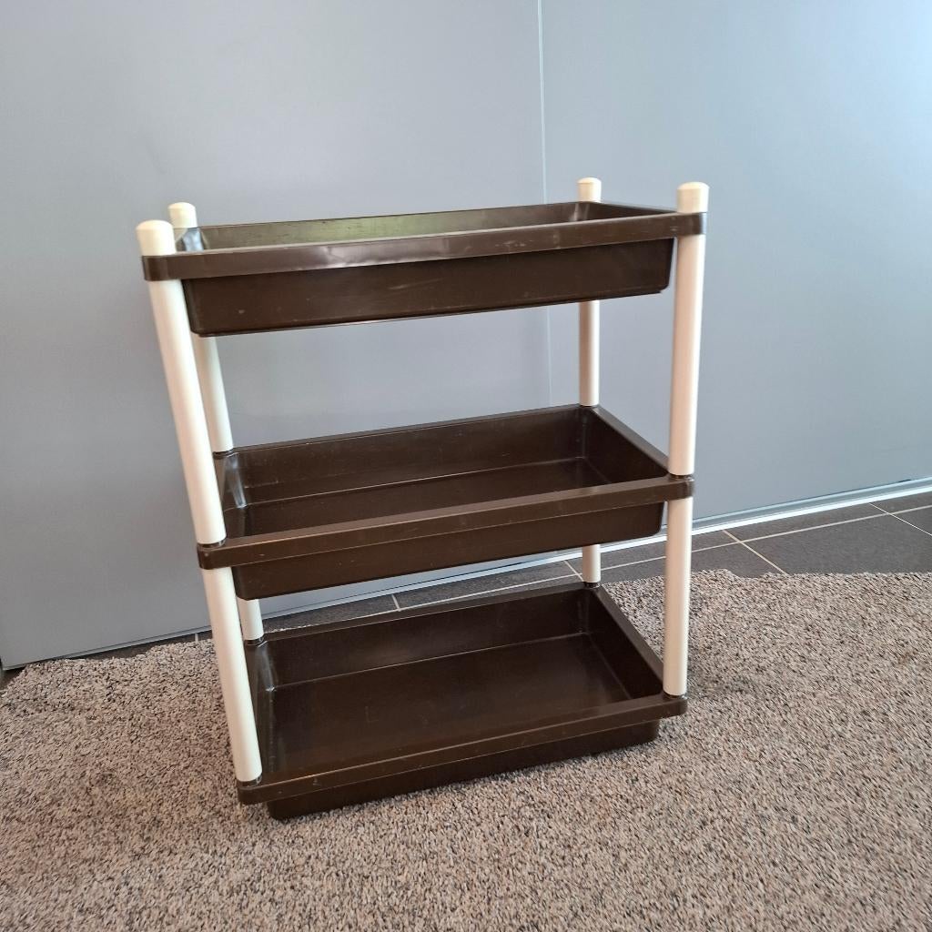 Vintage/retro etagere rek voorraadrek keukenrek, Ophalen of Verzenden, Gebruikt