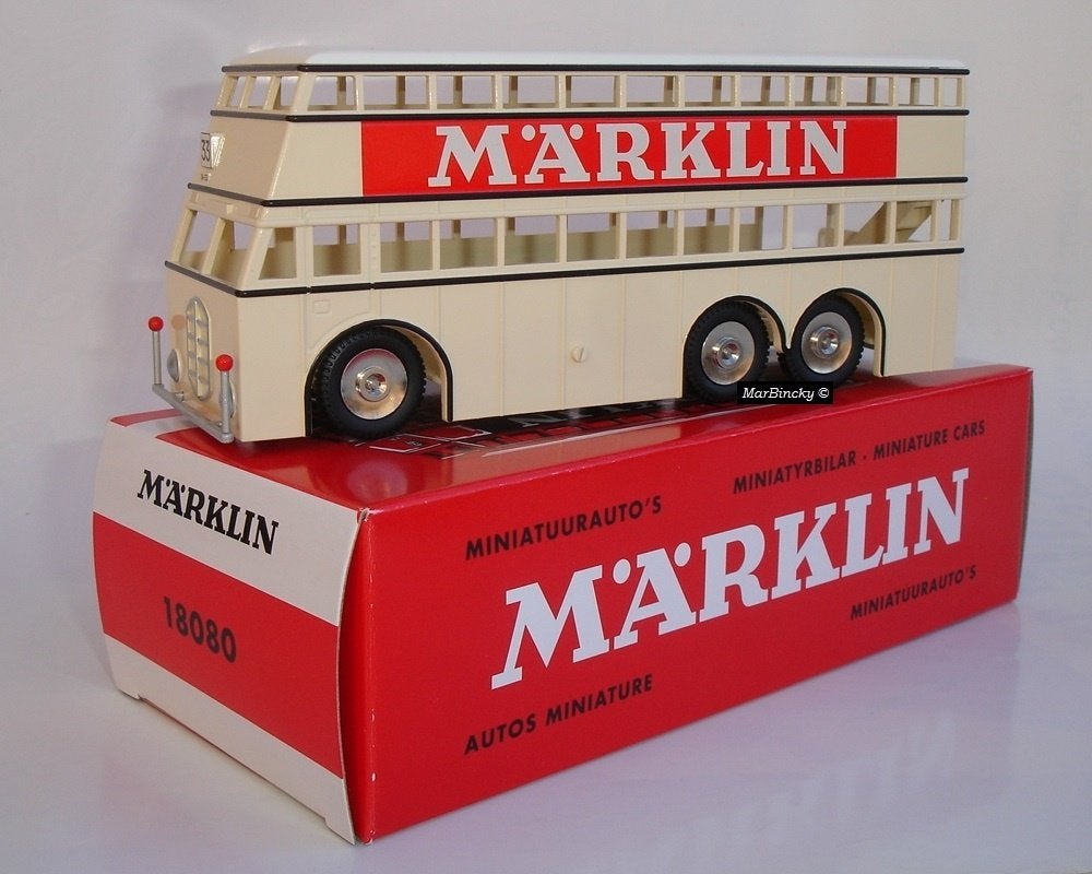 Märklin 18080 Dubbeldek Bus met Reclameopschrift Märklin !, Ophalen of Verzenden, Nieuw, Bus of Vrachtwagen, Overige merken