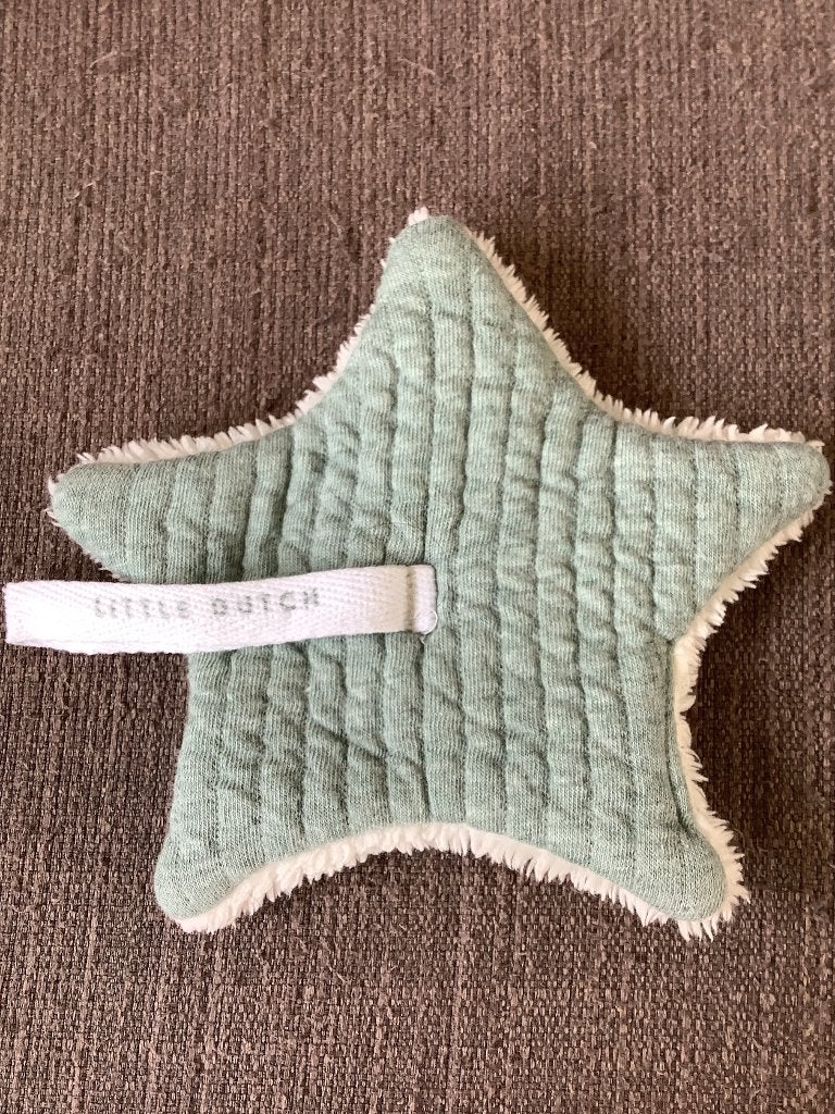 Little Dutch ster knuffeldoekje lapje groen wit 3 euro, Ophalen of Verzenden, Zo goed als nieuw, Overige typen
