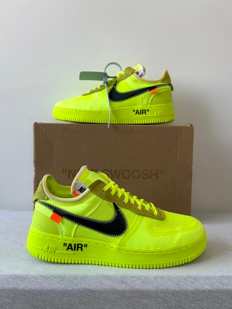 Nike Air Force 1 Low Off-White Volt (EU 40,5), Overige kleuren, Ophalen of Verzenden, Off white, Sneakers of Gympen