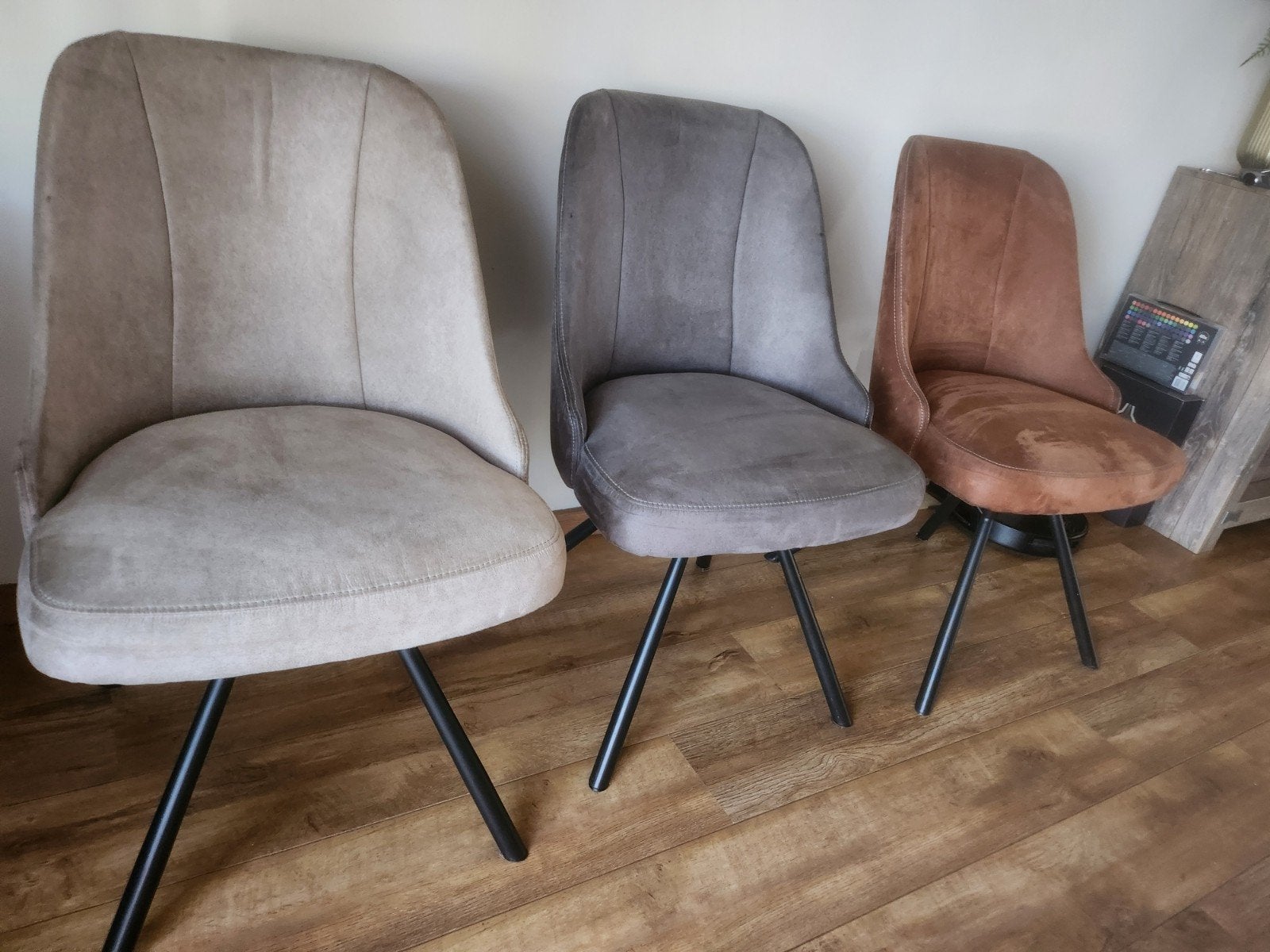 Set van 6 moderne eetkamerstoelen Eefje, Overige kleuren, Zo goed als nieuw, Stof, Vijf, Zes of meer stoelen